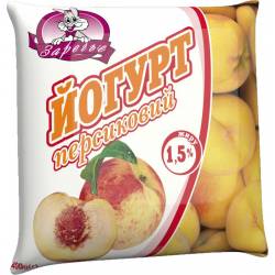 Йогурт 1,5% Персик 400г п/е Куп`янськ
