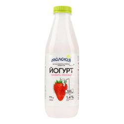 Йогурт "Полуниця" 1,4% 770г пл. ТМ Молокія