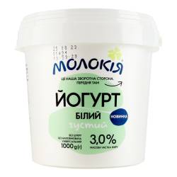 Йогурт "Білий" 3% відро 1кг ТМ Молокія