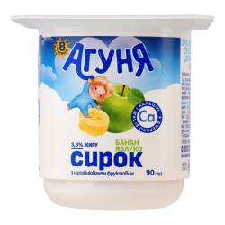 Сирок дитячий "Агуня" яблуко-банан 3.9% 90г ВБД