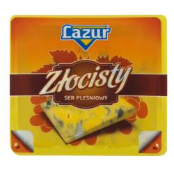 Сир Золотистий Lazur з пліснявою 50% 100г Польща