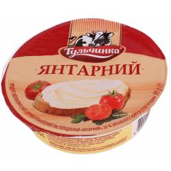 Продукт сирний плавлений Янтарний 55% ст  90г Тульчинка