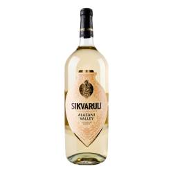 Вино Sikvaruli Алазанська долина біл. н/сол. 1,5 л Україна