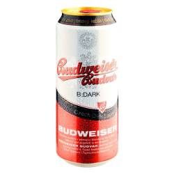 Пиво Budweiser Budvar темне з/б 0,5л Чехія