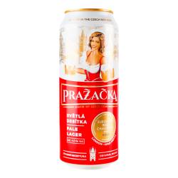 Пиво Prazacka світле 0.5 з/б