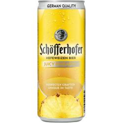 Сумiш пива з соком Schofferhofer пшеничне ананас  0.33 з/б