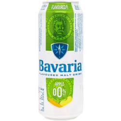 Пиво Баварiя 0.5 б/а з/б яблучн