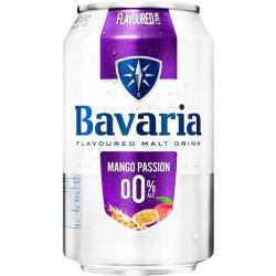 Пиво Bavaria 0% алк  б/а манго-маракуйя.0,33л з/б