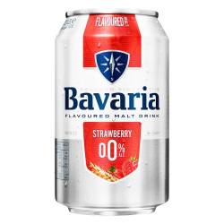 Пиво Bavaria 0% алк  б/а полуниця.0,33л з/б