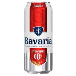 Пиво Bavaria б/а полуниця 0.5 з/б