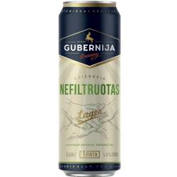 Пиво світле н/фільт, Gubernija Unfiltered Lager з/б 5,0% 0,568л Литва