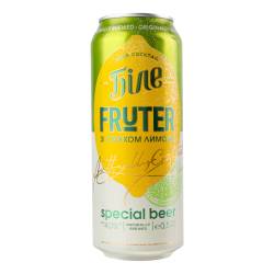 Пиво «ЧЕРНІГІВСЬКЕ БІЛЕ «FRUTER» Лимон 0,5 з/б