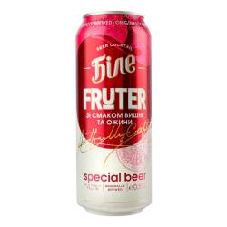 Пиво «ЧЕРНІГІВСЬКЕ БІЛЕ «FRUTER» Вишня 0,5 з/б
