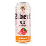 Пиво  Zibert "0,0" Grapefruit  б/алк. 0,5 з/б