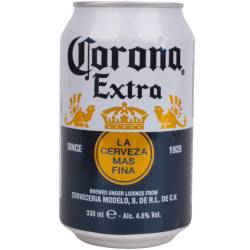 Пиво світле Corona Extra 4,5% 0,33л з/б Бельгія
