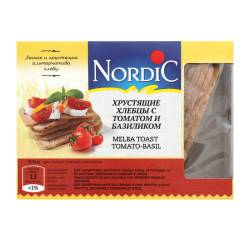 Хлібці хрусткі зі злаків з томатом та базиликом 100гр Nordic