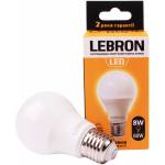 LED лампа Lebron L-A60, 8W, Е27, 3000K, 700Lm, кут 240° 00-10-07(11-11-17)