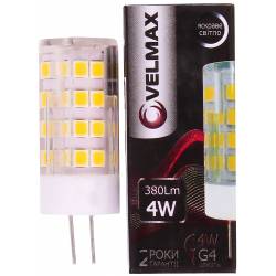 LED лампа Velmax V-G4, 4W, G4, 4500K, 380Lm, кут 360° 00-20-84(21-17-24)