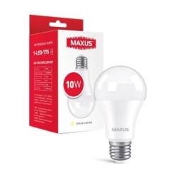 Лампа світлодіодна MAXUS  A60 10W 3000K 220V E27 1-LED-775