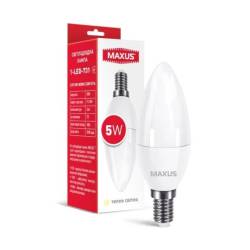 Лампа світлодіодна MAXUS C37 5W 3000K 220V E14 1-LED-731