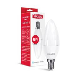 Лампа світлодіодна MAXUS C37 5W 4100K 220V E14 1-LED-732