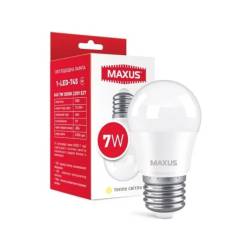 Лампа світлодіодна MAXUS  G45 7W 3000K 220V E27 1-LED-745