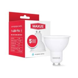 Лампа світлодіодна MAXUS MR16 5W 4100K 220V GU10  1-LED-716