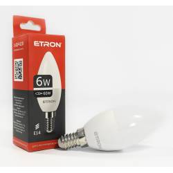 Лампа світлодіодна ETRON Light Power C37 6W 4200K 220V E14 1-ELP-028 14273