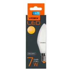 LED лампа VIDEX  C37e 7W E14 4100K 220V 20шт/ящ (VL-C37e-07144)