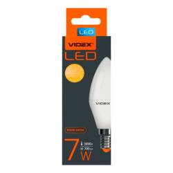 LED лампа VIDEX  C37e 7W E14 3000K 220V (VL-C37e-07143)