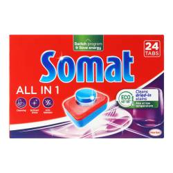 Таблетки для посудомийних машин Somat ALL IN 1 24шт