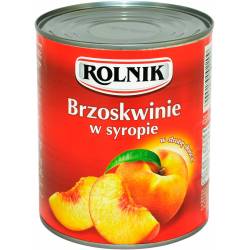 Персики в сиропі 850мл Rolnik