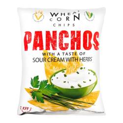 Чіпси PANCHOS зі смаком Сметана з зеленню 82г