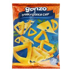 Снек Gonzo 40г Кукурудзяні трикутники зі смаком сиру