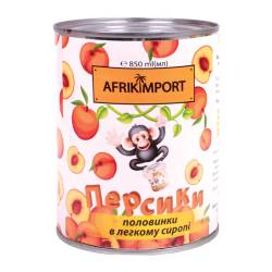 Персики половинки у сиропі 850мл Afrikimport