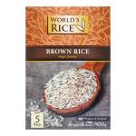 Рис натурал не шліф. (бурий)  5*80г "World's Rice"