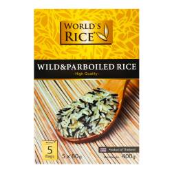 Рис дикий + парбоілд в пакетиках 5х80г "World's Rice"