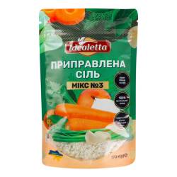 Сіль харчова з цибулею, морквою та кропом, 170г Idealetta